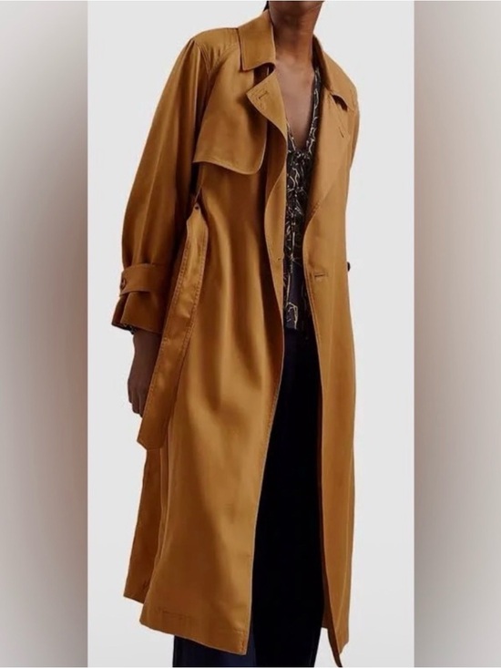 Ted Baker Jackets & Blazers - Ted Baker Long Trench Coat in Camel Brown